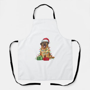 Delantal Navidades de perros de Santa Hat Leonberger