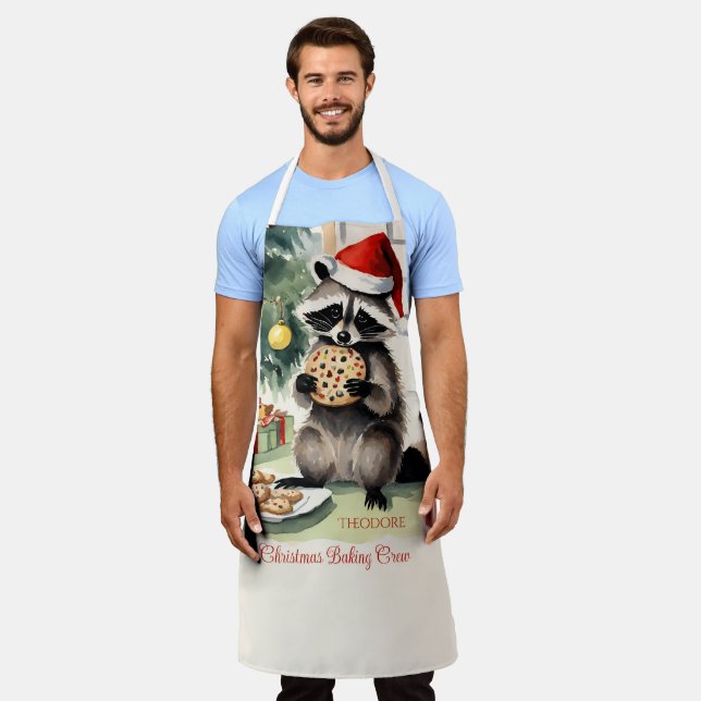 Delantal Navidades de Raccoon Cookie Baking Crew (Gastado)
