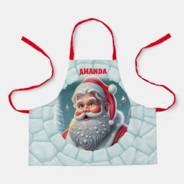 Delantal navidades de Santa Claus 3D Niños personalizados