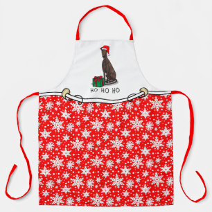 Delantal Navidades de Santa Hat Greyhound Dog (romano le) G