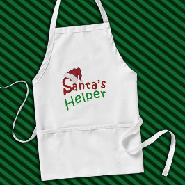 Delantal Navidades de Santa Hat Typography