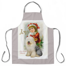 Navidades de Sheepdog ingleses viejos regalos