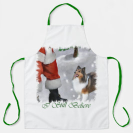 Delantal Navidades de Shetland Sheepdog Sheltie