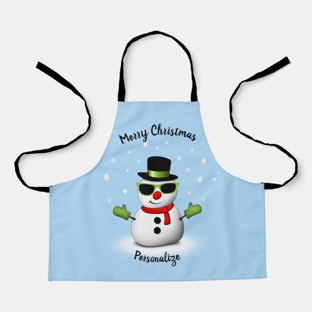 Delantal Navidades de sonrisas admirables de Guay Snowman p (Anverso)