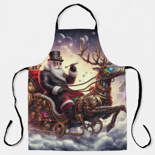 Delantal Navidades de steampunk de Santa/Reindeer/invierno