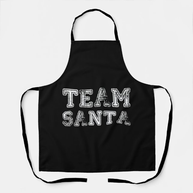 Delantal Navidades de Team Santa Funny (Anverso)