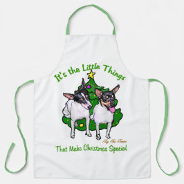 Delantal Navidades de Toy Fox Terrier