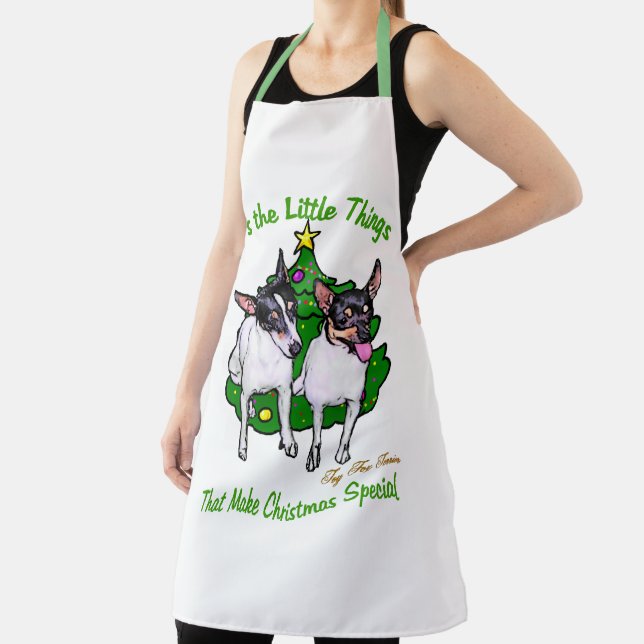 Delantal Navidades de Toy Fox Terrier (in situ)