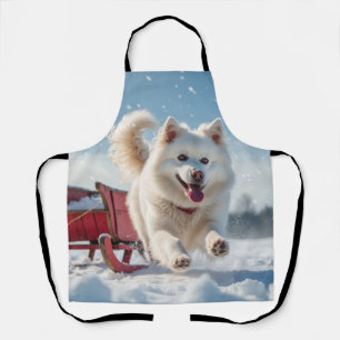Delantal Navidades de vacaciones festivas de Samoyed