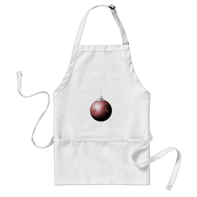 Delantal Navidades de Yin Yang en rojo (Frente)