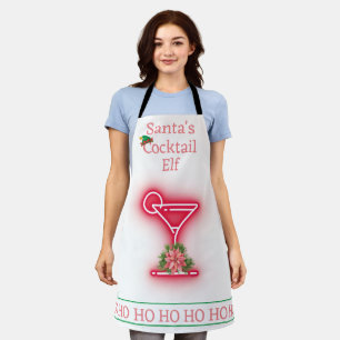 Delantal Navidades del bar de cócteles de Santa Claus