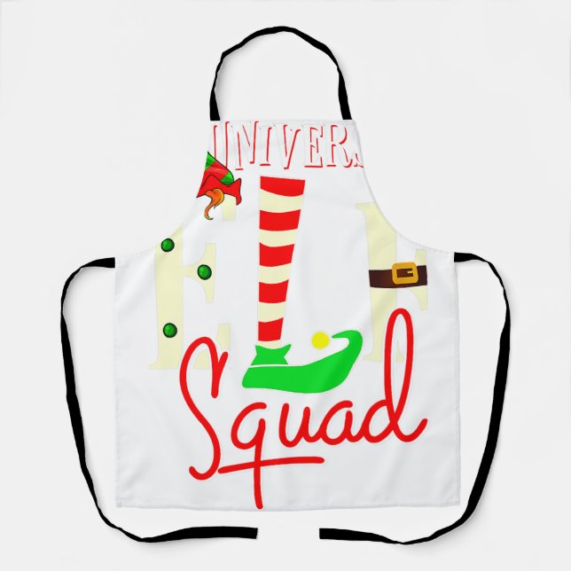 Delantal Navidades del Escuadrón Elf Universitario de la Un (Anverso)