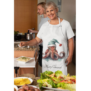 Delantal Navidades del Octopus Alegría, personalizado