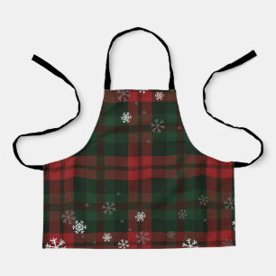 Delantal Navidades del patrón de copos de nieve retorcido f