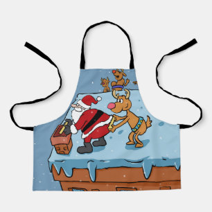 Delantal Navidades del personalizado de historietas Santa C