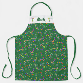 Delantal Navidades del Rainbow Candy Canes