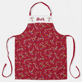 Delantal Navidades del Rainbow Candy Canes