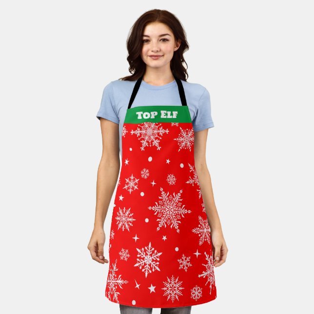Delantal navidades del "Top Elf" de Apron (Gastado)