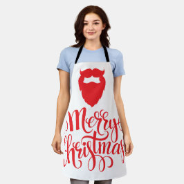 Delantal Navidades diseñan barba Santa
