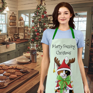 Delantal Navidades divertidos Calico Cat