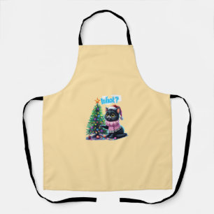 Delantal Navidades divertidos gatitos ¿qué pasa con el Pega