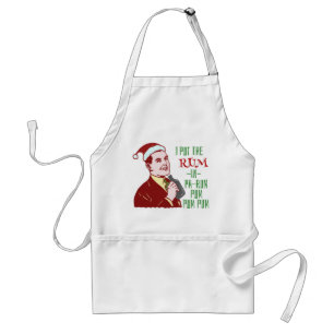 Delantal Navidades divertidos retro hombre bebe rum vacacio