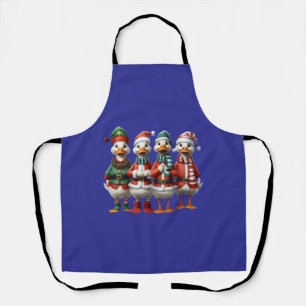 Delantal Navidades Duck Family Festious Decor