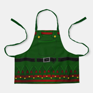 Delantal Navidades Elf Aprons Festividad vestuario