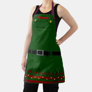 Delantal Navidades Elf Aprons Festividad vestuario