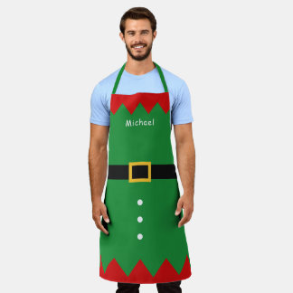 Delantal Navidades Elf Graciosos Vacaciones Imprimidas Todo