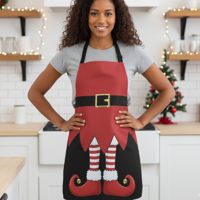 Delantal Navidades Elf Holiday Red (Christmas Elf Holiday Red Apron
)