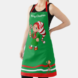 Delantal Navidades Elf Mother Daughter Hostess Bake Cookies