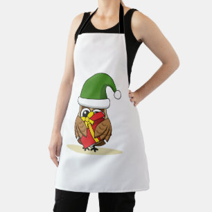 Delantal Navidades Elf Owl con presente