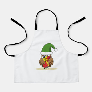 Delantal Navidades Elf Owl con presente