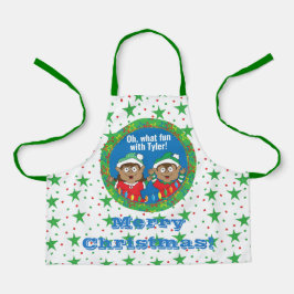Delantal Navidades Elves de color