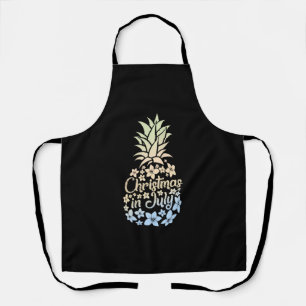 Delantal Navidades En Julio Colorful Pineapple Beach Summer