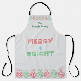Delantal Navidades En Tipografía Brillante