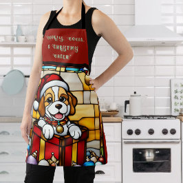 Delantal Navidades envueltos Puppy Apron