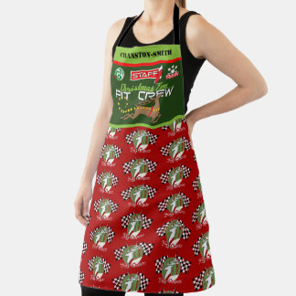 Delantal Navidades familiares personalizados hasta Pit Crew