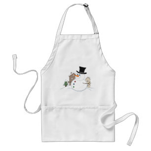 Delantal Navidades felices Ilustracion Snowman