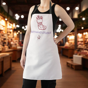 Delantal Navidades festivos celebrando feriado artesano