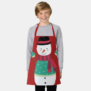 Delantal Navidades festivos de Personalizado lindo Snowman