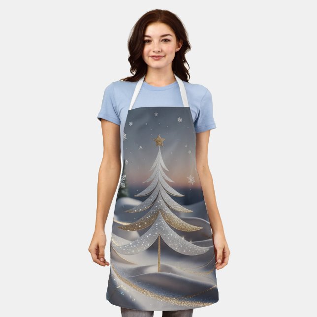 Delantal Navidades festivos minimalistas - Cocina elegante (Gastado)