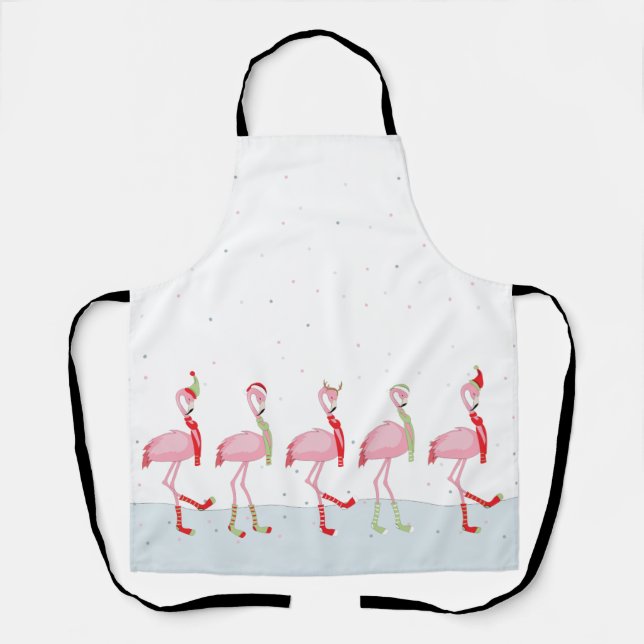 Delantal Navidades flamingo (Anverso)