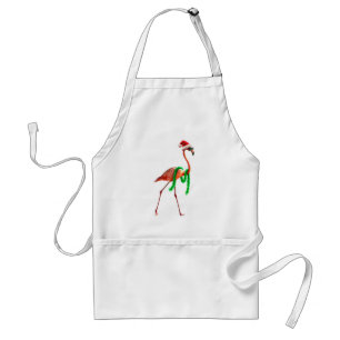 Delantal Navidades Flamingo en la playa