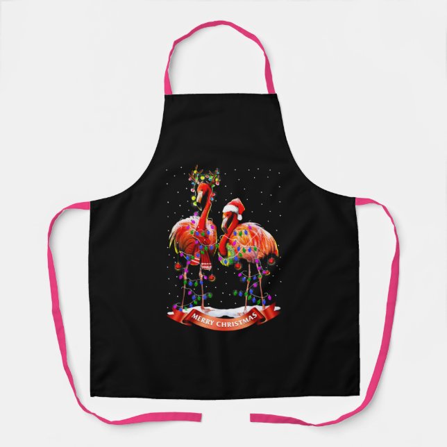 Delantal Navidades Flamingos Classic (Anverso)