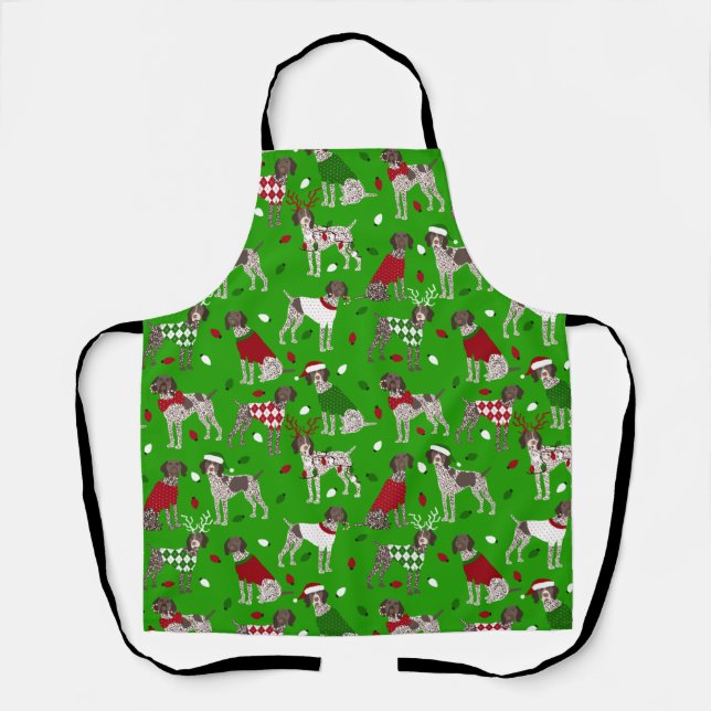 Delantal Navidades German Shorthaired Pointer Apron (Anverso)