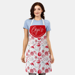 Delantal Navidades Gigi Gigi de color rojo blanco azul acua