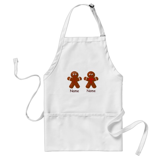 Delantal Navidades Gingerbread Pareja Apron (Frente)