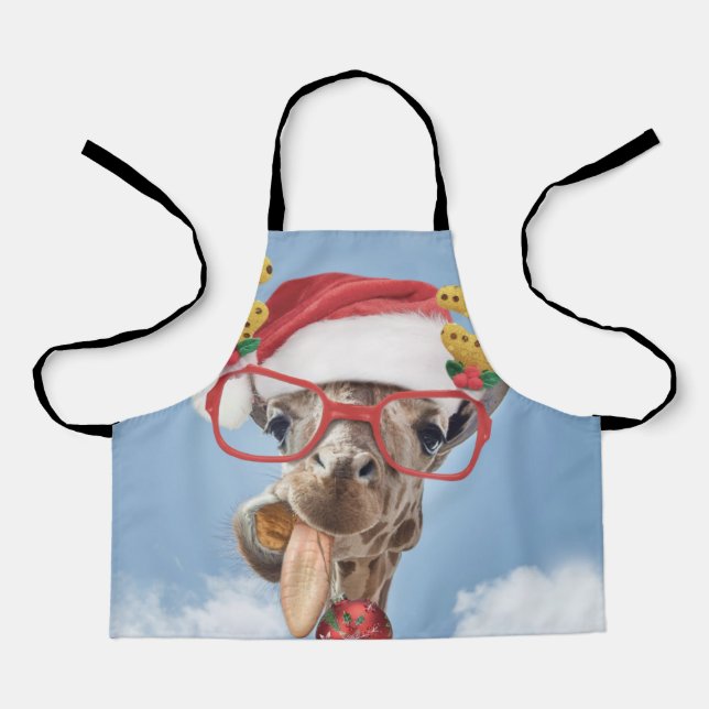 Delantal Navidades giraffe (Anverso)